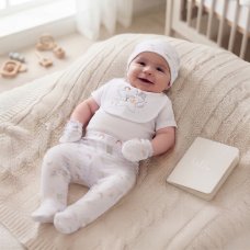 F10539: Baby Unisex Little Star 6 Piece Mesh Bag Gift Set (NB-6 Months)
